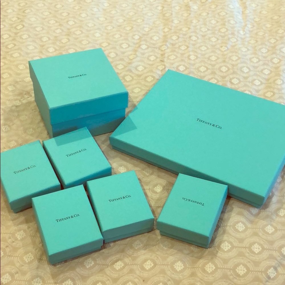 Tiffany and co boxes in different size